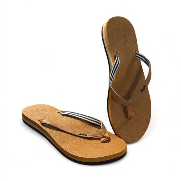 Kuailu Shoes - Kuailu Women's Flip Flops Size 10 Comfortable Brown Sandals Durable Stylish, New
